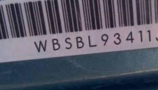 VIN prefix WBSBL93411JR