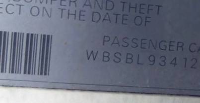 VIN prefix WBSBL93412JR