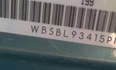 VIN prefix WBSBL93415PN
