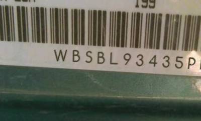VIN prefix WBSBL93435PN