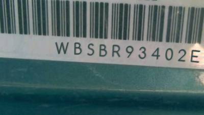VIN prefix WBSBR93402EX