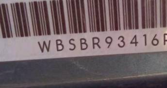 VIN prefix WBSBR93416PK