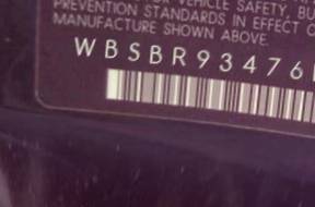 VIN prefix WBSBR93476PK