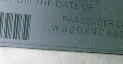 VIN prefix WBSDX9C58DE7