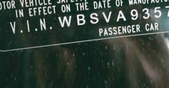 VIN prefix WBSVA93578E0