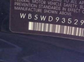 VIN prefix WBSWD93529P3