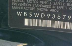 VIN prefix WBSWD93579P3