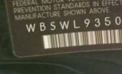 VIN prefix WBSWL93508P3