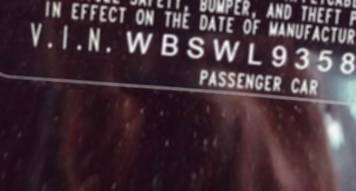 VIN prefix WBSWL93588P3