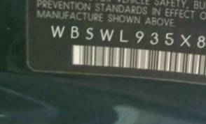 VIN prefix WBSWL935X8PL