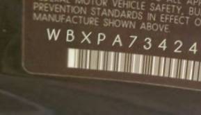 VIN prefix WBXPA73424WB