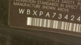 VIN prefix WBXPA73424WC