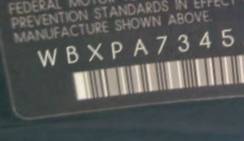 VIN prefix WBXPA73454WA