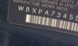 VIN prefix WBXPA73455WC