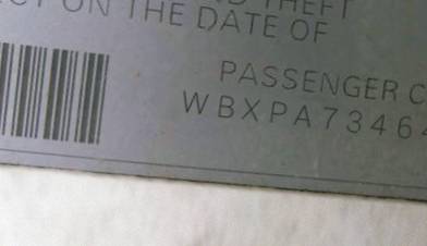 VIN prefix WBXPA73464WB
