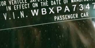 VIN prefix WBXPA73474WB