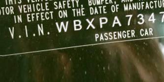VIN prefix WBXPA73476WC