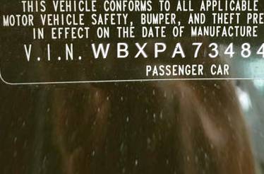 VIN prefix WBXPA73484WC