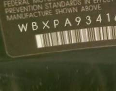 VIN prefix WBXPA93416WA