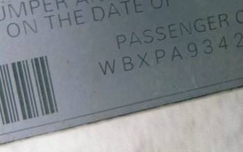 VIN prefix WBXPA93426WD
