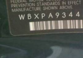 VIN prefix WBXPA93446W6