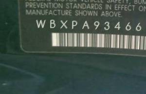 VIN prefix WBXPA93466WA