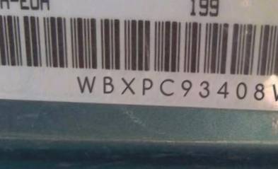 VIN prefix WBXPC93408WJ