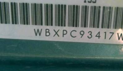 VIN prefix WBXPC93417WF
