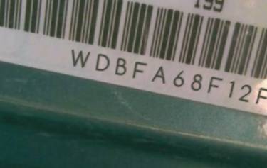 VIN prefix WDBFA68F12F2