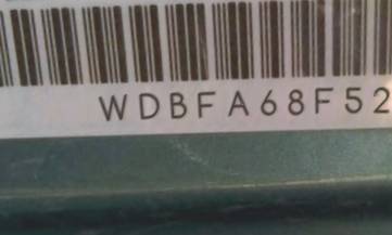 VIN prefix WDBFA68F52F2