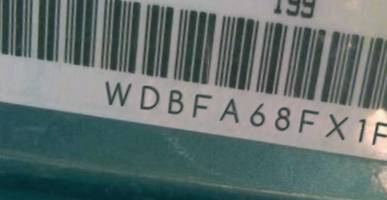 VIN prefix WDBFA68FX1F1
