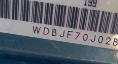 VIN prefix WDBJF70J02B4
