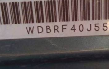 VIN prefix WDBRF40J55A6
