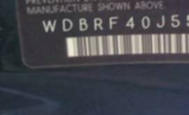 VIN prefix WDBRF40J55F6