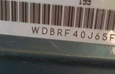 VIN prefix WDBRF40J65F5
