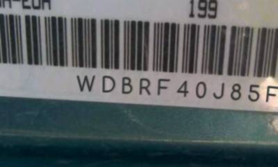 VIN prefix WDBRF40J85F7
