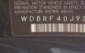 VIN prefix WDBRF40J93A4