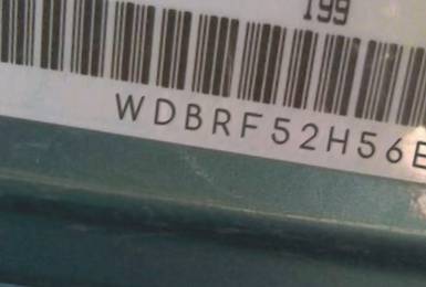 VIN prefix WDBRF52H56E0