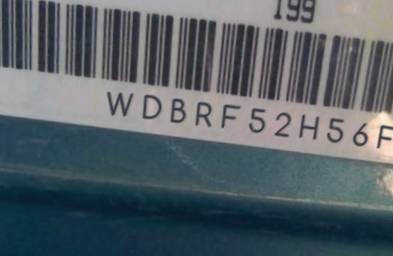 VIN prefix WDBRF52H56F7