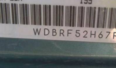 VIN prefix WDBRF52H67F9