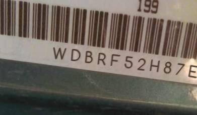 VIN prefix WDBRF52H87E0
