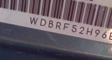 VIN prefix WDBRF52H96E0