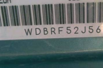 VIN prefix WDBRF52J56F7