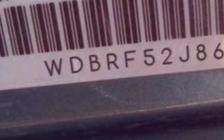 VIN prefix WDBRF52J86A8