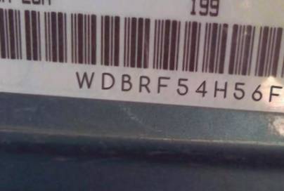 VIN prefix WDBRF54H56F7