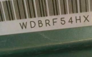 VIN prefix WDBRF54HX6F8