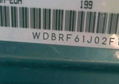VIN prefix WDBRF61J02F1