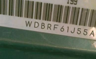 VIN prefix WDBRF61J55A8