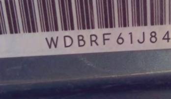 VIN prefix WDBRF61J84A5