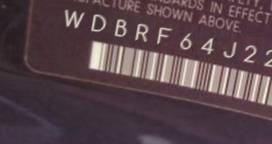 VIN prefix WDBRF64J22F2